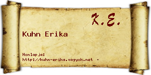 Kuhn Erika névjegykártya